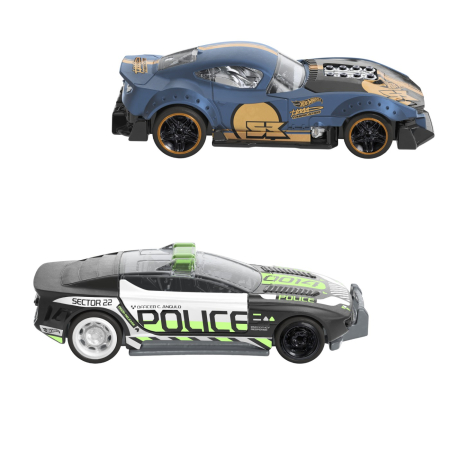 HOT WHEELS SET 2 MASINUTE METALICE PULL BACK MUSCLE AND BLOWN SI ALPHA PURSUIT 1:43 [2]