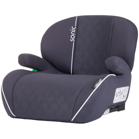 Scaun si scoica auto - Inaltator auto Chipolino Sonic I-Size 125-150 cm cu sistem Isofix anthracite, testat ADAC