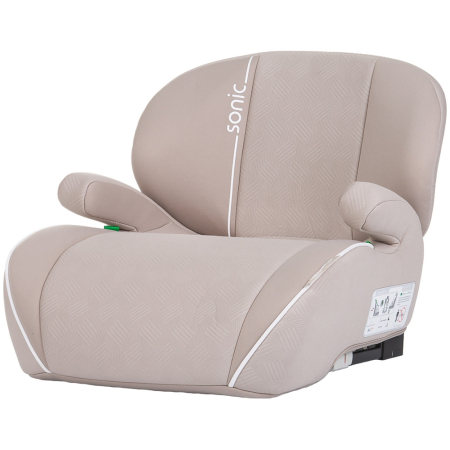 Scaun si scoica auto - Inaltator auto Chipolino Sonic I-Size 125-150 cm cu sistem Isofix tiramisu, testat ADAC