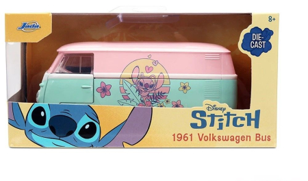 Jucarii - JADA DISNEY STITCH ANGEL AUTOBUZ METALIC VOLKSWAGEN BUS 1961 SCARA 1 LA 32