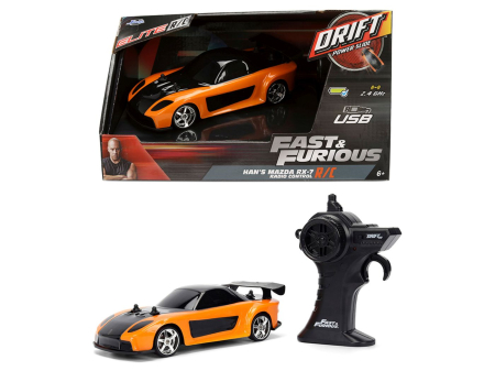 Promotii - JADA FAST AND FURIOUS MASINUTA R/C CU TELECOMANDA MAZDA RX7 SCARA 1 LA 24