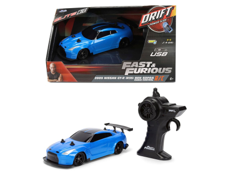 Promotii - JADA FAST AND FURIOUS MASINUTA R/C CU TELECOMANDA NISSAN GT-R R35 2009 BEN SOPRA SCARA 1 LA 24