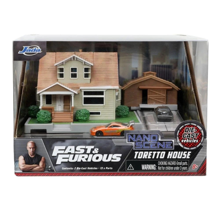 Jucarii - JADA FAST AND FURIOUS NANO SCENA CASA LUI TORETTO CU MASINUTE METALICE