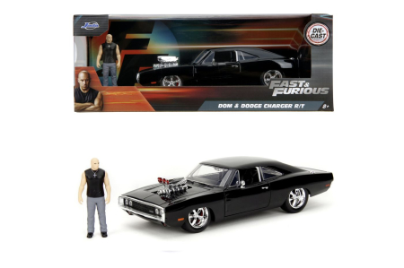 JADA FAST AND FURIOUS SET FIGURINA DOM SI MASINUTA METALICA DODGE CHARGER 1970 SCARA 1 LA 24 [1]