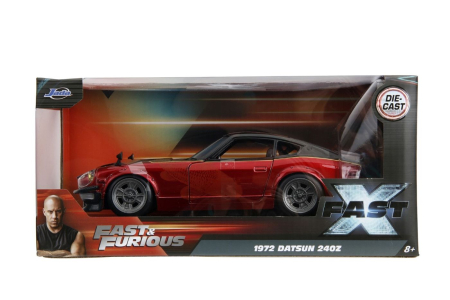 Jucarii - JADA FAST FURIOUS MASINUTA METALICA DATSUN 240Z 1972 ROSU SCARA 1 LA 24