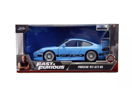 Jucarii - JADA FAST FURIOUS MASINUTA METALICA PORSCHE 911 GT3 RS ALBASTRA SCARA 1 LA 24