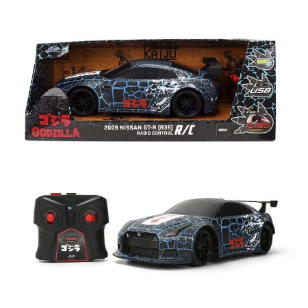 Promotii - JADA GODZILLA MASINUTA R/C CU TELECOMANDA 2.4GHz NISSAN GT-R R35 2009 SCARA 1 LA 16