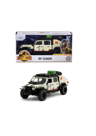 JADA JURASSIC WORLD MASINUTA METALICA JEEP GLADIATOR ALB SCARA 1 LA 32 [7]