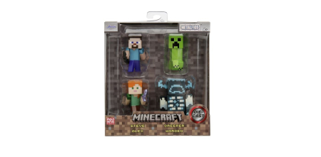 Jucarii - JADA MINECRAFT SET 4 FIGURINE METALICE 6CM