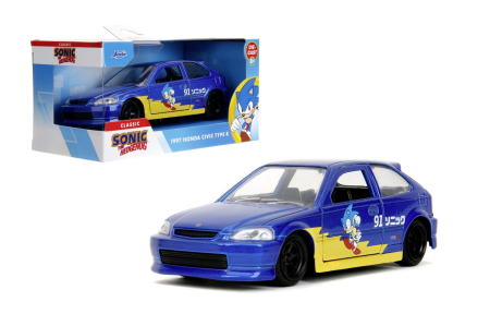 JADA SONIC THE HEDGEHOG MASINUTA METALICA HONDA CIVIC TYPE R 1997 SCARA 1 LA 32 [8]