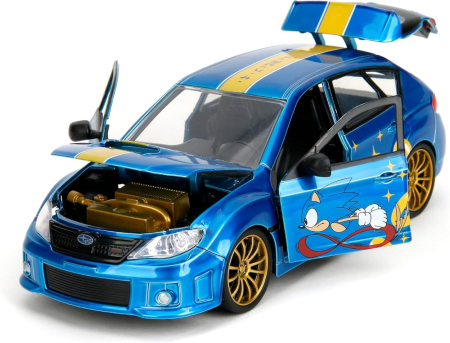 JADA SONIC THE HEDGEHOG SET MASINUTA METALICA SUBARU IMPREZA WRX STI 2012 SI FIGURINA SONIC SCARA 1 LA 24 [2]