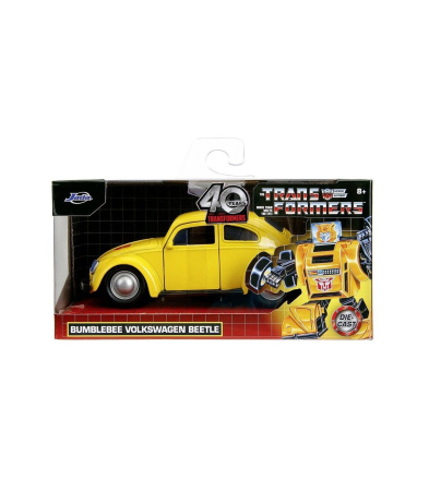 Jucarii - JADA TRANSFORMERS MASINUTA METALICA BUMBLEBEE VOLKSWAGEN BEETLE SCARA 1 LA 32