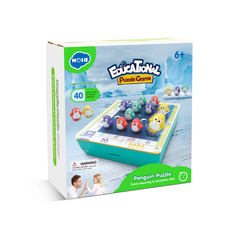 Jocuri educative si de societate - JOC INTERACTIV PUZZLE PINGUINI