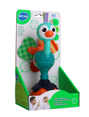 Jucarii tip Montessori - JUCARIE BEBE CU VENTUZA - PAUN