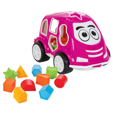 bubu-still.ro - Jucarie cu sortator Pilsan Car pink