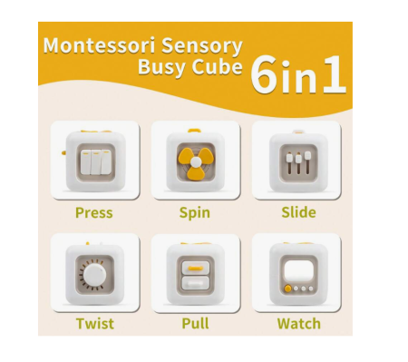 Jucarie senzoriala, colectia Montessori, 6 in 1, Descopera lumea [1]