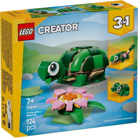 Puzzle si jocuri de construit - LEGO CREATOR BROASCA TESTOASA CU O FLOARE DE NUFAR 31377