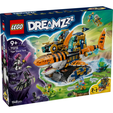 Puzzle si jocuri de construit - LEGO DREAMZZZ TANCUL TIGRU RECHIN 71515