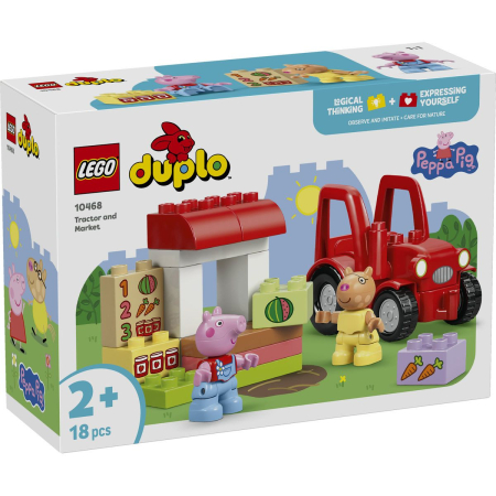Jucarii - LEGO DUPLO PURCELUSA PEPPA TRACTOR SI PIATA 10468
