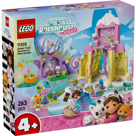 Puzzle si jocuri de construit - LEGO GABBYS DOLLHOUSE FILMUL MUNTELE DE DULCIURI SI GRADINA LUI KITTY 11205