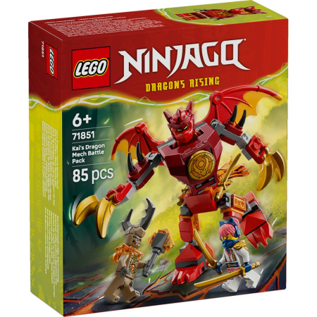 Puzzle si jocuri de construit - LEGO NINJAGO PACHET DE LUPTA CU ROBOTUL DRAGON AL LUI KAI 71851