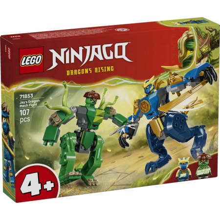 Puzzle si jocuri de construit - LEGO NINJAGO ROBOTUL DRAGON AL LUI JAY IN LUPTA 71853