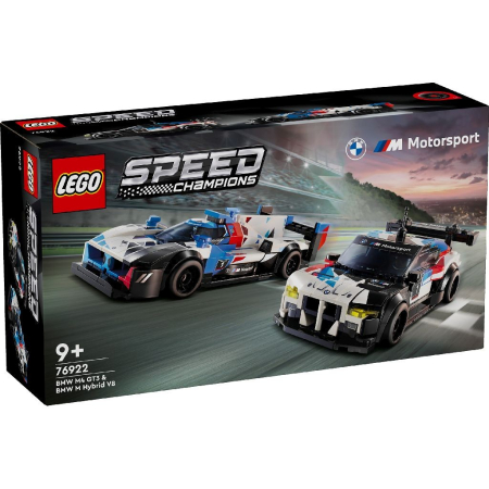Puzzle si jocuri de construit - LEGO SPEED CHAMPIONS MASINI DE CURSE BMW M4 GT3 SI BMW M HYBRID V8 76922