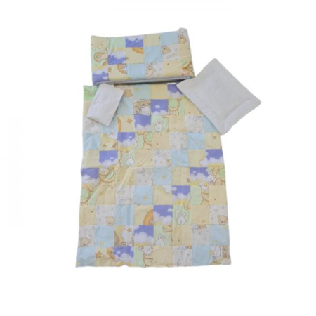 Lenjerii 4 piese - Lenjerie MyKids Mini Patratel Multicolor Boy 4 Piese 120x60