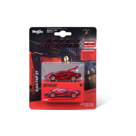 Masinute si trenulete - MAISTO MASINUTA METALICA SPEED ICONS LAMBORGHINI SIAN FKP 37 ROSU SCARA 1 LA 64