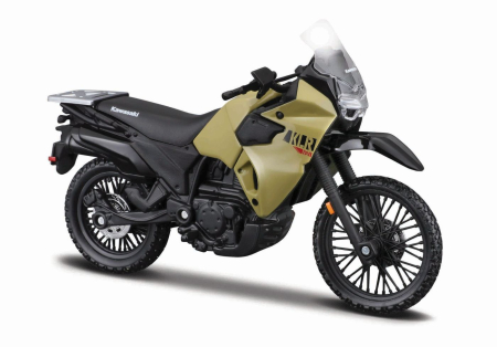 Masinute si trenulete - MAISTO MOTOCICLETA METALICA EDITIE SPECIALA KAWASAKI KLR650 VERDE SCARA 1 LA 18