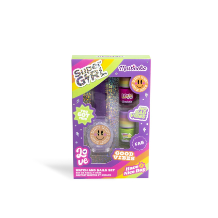 Pentru bebe - MARTINELIA SUPER GIRL SET CEAS SI 2 LACURI DE UNGHII