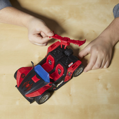 MARVEL SPIDER MAN VENOM VERSUS LANSATOR AUTO SI FIGURINA MILES MORALES [3]