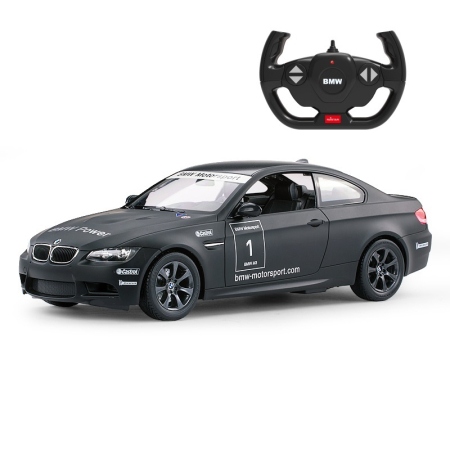 Promotii - MASINA CU TELECOMANDA BMW M3 NEGRU CU SCARA 1 LA 14