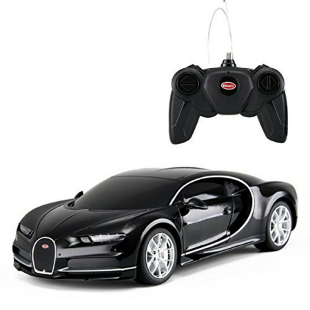 MASINA CU TELECOMANDA BUGATTI CHIRON NEGRU CU SCARA 1 LA 24 [1]