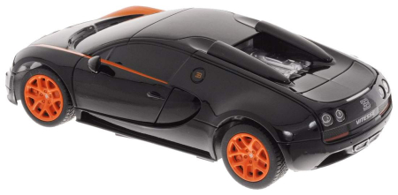 MASINA CU TELECOMANDA BUGATTI GRAND SPORT VITESSE NEGRU CU SCARA 1 LA 24 [6]