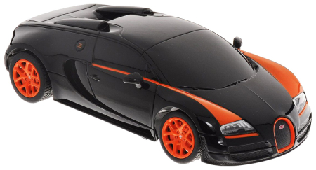 MASINA CU TELECOMANDA BUGATTI GRAND SPORT VITESSE NEGRU CU SCARA 1 LA 24 [1]
