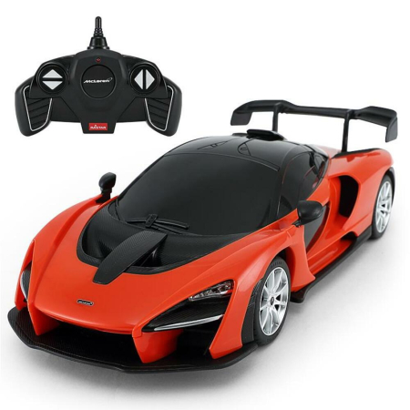 Masinute si trenulete - MASINA CU TELECOMANDA McLAREN SENNA PORTOCALIU CU SCARA 1 LA 18