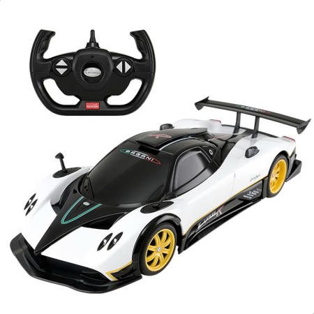 Masinute si trenulete - MASINA CU TELECOMANDA PAGANI ZONDA R ALB CU SCARA 1 LA 14