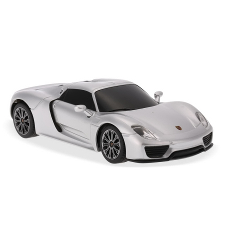 MASINA CU TELECOMANDA PORSCHE 918 SPYDER ARGINTIU CU SCARA 1 LA 24 [2]