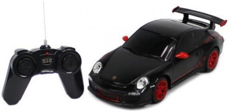 Jucarii - MASINA CU TELECOMANDA PORSCHE GT3 RS NEGRU RS SCARA 1 LA 24