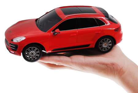 MASINA CU TELECOMANDA PORSCHE MACAN TURBO ROSU CU SCARA 1 LA 24 [2]