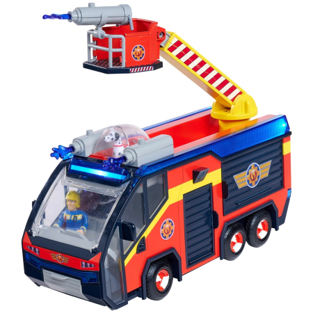 bubu-still.ro - Masina de pompieri Simba Fireman Sam Jupiter cu lumini, sunete si figurine