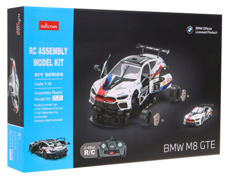 Promotii - MASINUTA CONSTRUIBILA CU TELECOMANDA BMW M8 GTE SCARA 1 LA 18