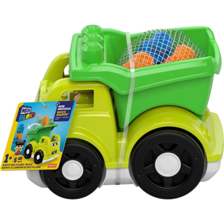 Puzzle si jocuri de construit - MEGA BLOKS FIRST BUILDERS VEHICULUL DE RECICLAT A LUI RAPHY