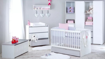 Patut din lemn - Mobilier Camera copii Si Bebelusi KLUPS DALIA Gri