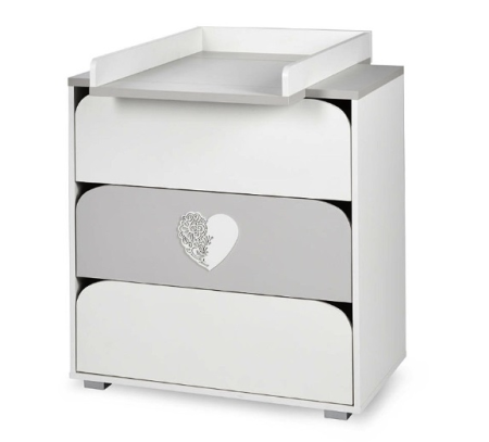 Mobilier Camera copii Si Bebelusi KLUPS NEL HEART Alb Gri [4]
