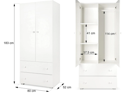 Mobilier Camera copii Si Bebelusi KLUPS PAULA White [1]