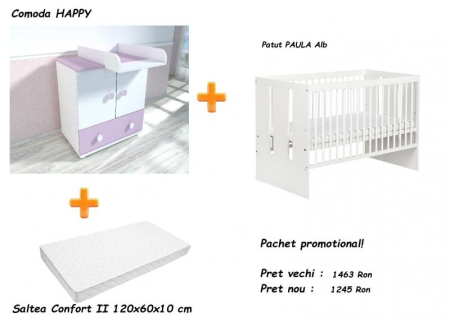 Patut din lemn - Mobilier Camera copii Si Bebelusi MyKids HAPPY
