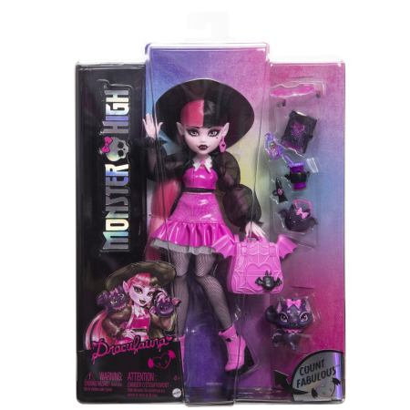 Noutati - MONSTER HIGH PAPUSA DRACULAURA SI ANIMALUTUL COUNT FABULOUS
