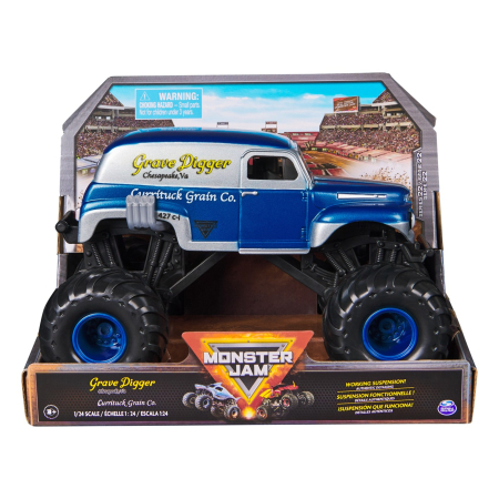 Masinute si trenulete - MONSTER JAM MASINUTA METALICA GRAVE DIGGER SCARA 1:24